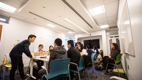 A section of a course meeting in a classroom.