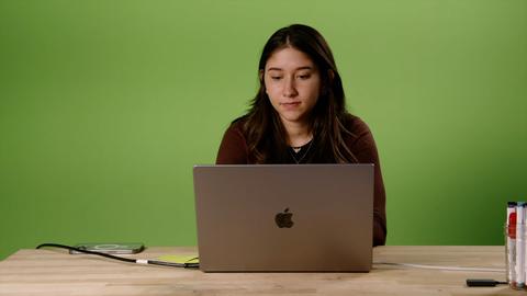 gaby on laptop