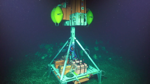 Machine in deep sea