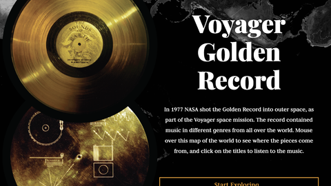 The cover image for the Voyager Golden Record resource created by the Bok Learning Lab.