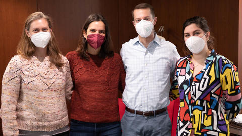 The Pedagogy Fellows leadership team: Rebecca Brown, Pamela Pollock, Adam Beaver, and Yasemin Kalender.