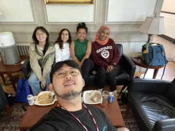ISI participants pose for a selfie during lunch.