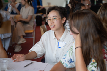 students at a table at Fall Teaching Week