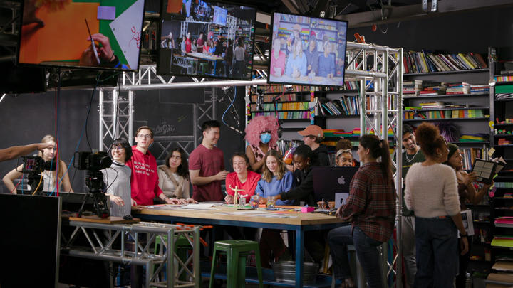 students in the Bok Center's Learning Lab studio