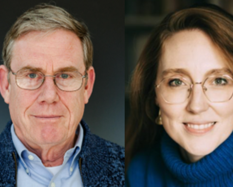 Headshot of Peter Bol and Moira Weigel
