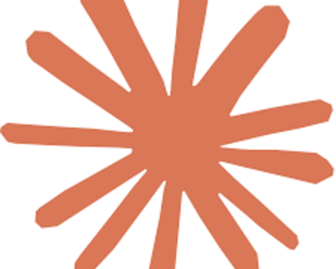 The logo for Claude AI, a large orange asterisk.